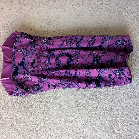 BCBGeneration Strapless Print Off Center Ruffle Dress, Size 2 - Picture 2 of 6